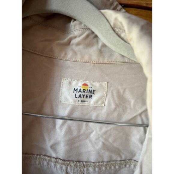 Marine Layer Nicole Trench Coat in Cream Size XS - Picture 4 of 11